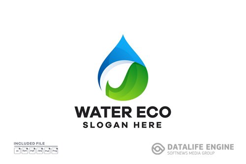 Water Eco Gradient Logo