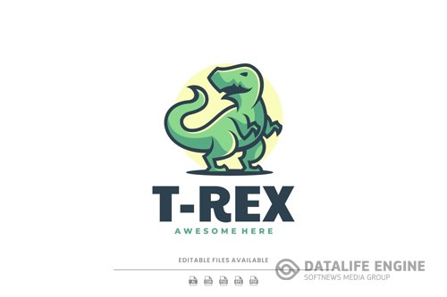 T - Rex Simple Mascot Logo