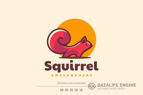 Squirrel Simple Mascot Logo