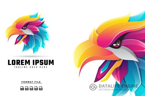 Eagle Colorful Gradient Logo