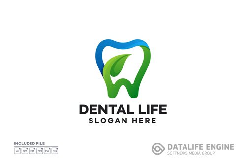 Dental Life Gradient Logo