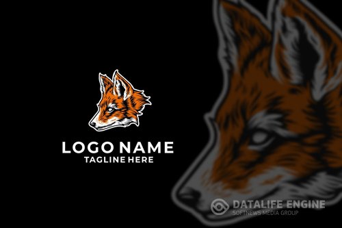 Fox Head Logo Design Vector