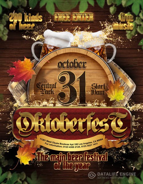 Oktoberfest Flyer PSD Template