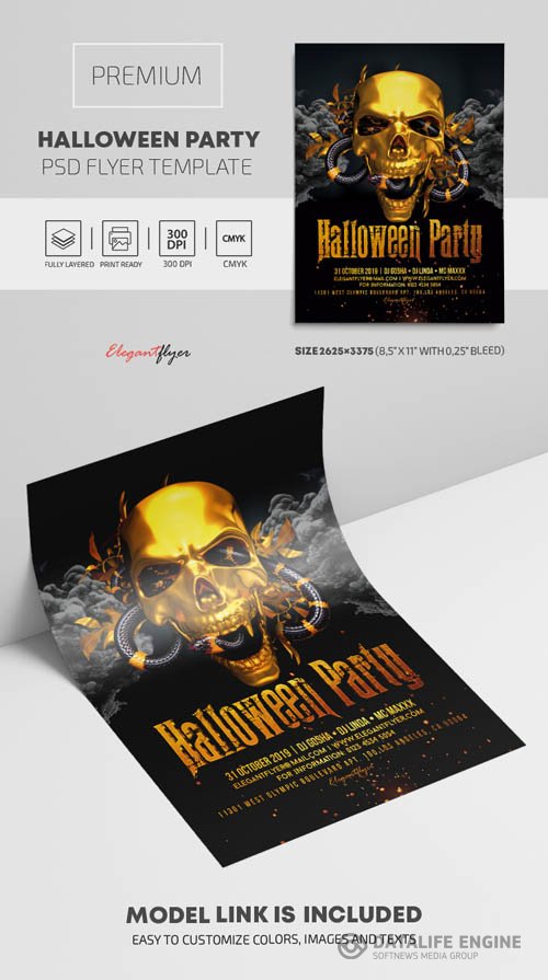 Halloween Party PSD Flyer Template