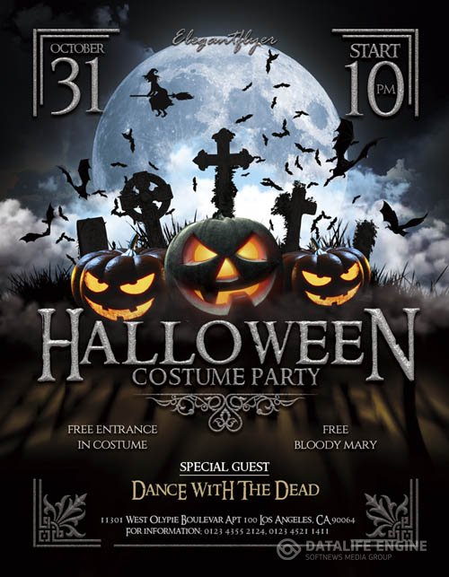 Halloween party Flyer PSD Template