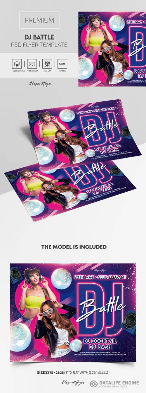 DJ Battle Premium PSD Flyer Template vol 2