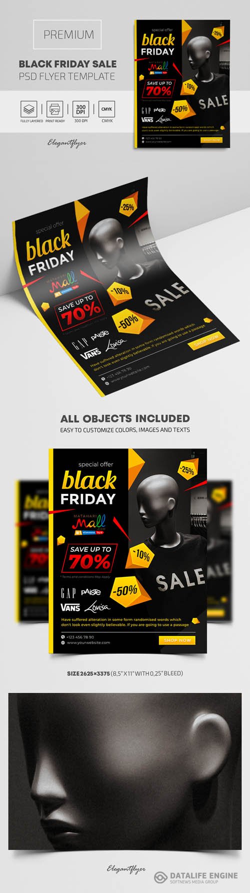 Black Friday Sales  Premium PSD Flyer Template