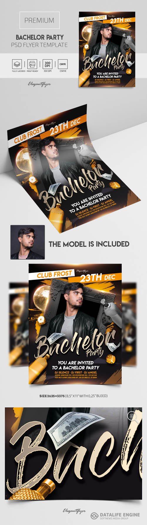 Bachelor Party Premium PSD Flyer Template