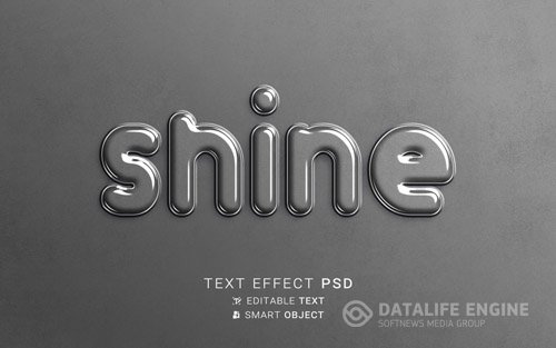 Text effect glass design psd