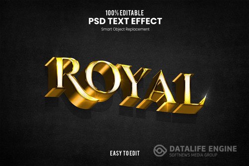 Royal text effect  psd design