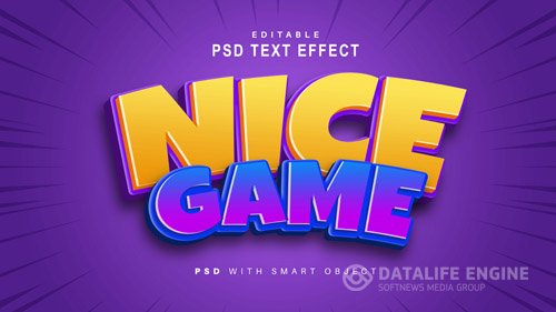 Nice text effect  psd design