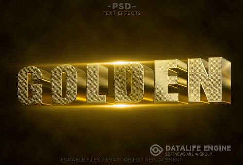 Golden text effects Premium Psd