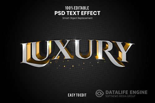 Luxury text effect  psd design