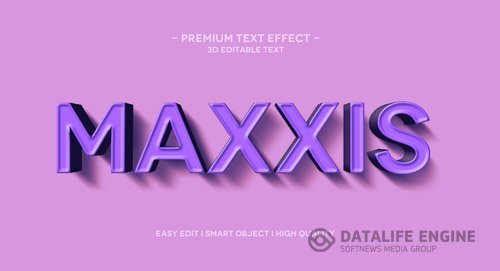 Maxxis 3d text effect template Premium Psd