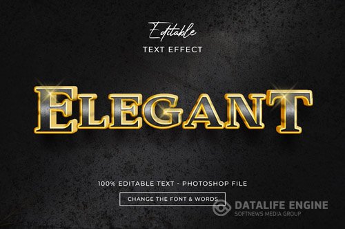 Elegant editable text effect Premium PSD