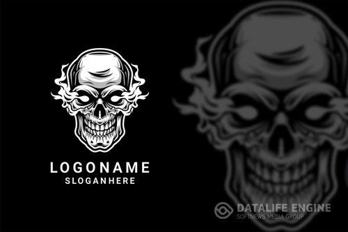 Skull Flame Logo Design