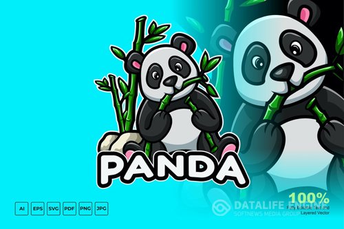 Panda Mascot Logo