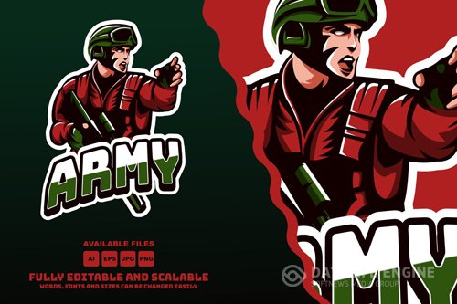 Army Mascots Logo Esports style vol 2