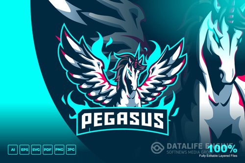 Pegasus Mascot Logo