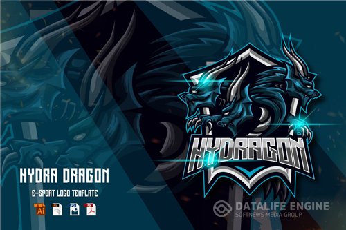 Hydra dragon E-sport logo template