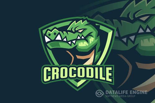 Green Crocodile Logo Design