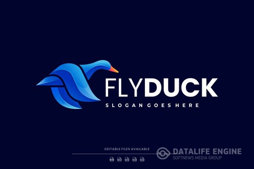 Fly Duck Gradient Logo