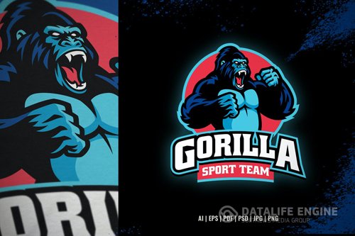 Angry Gorilla Sport and Esport Mascot Logo