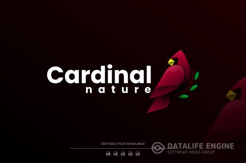 Cardinal Bird Gradient Logo