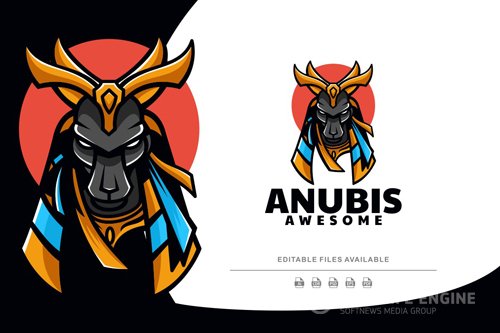 Anubis Color Mascot Logo