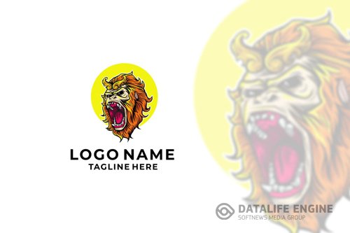 Monkey King Logo Design Vector