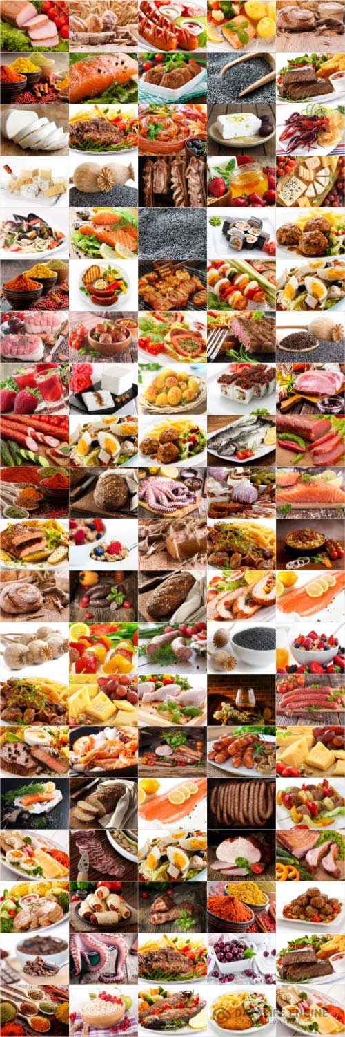 Food, meat, vegetables, fruits, fish, stock photo bundle vol 1