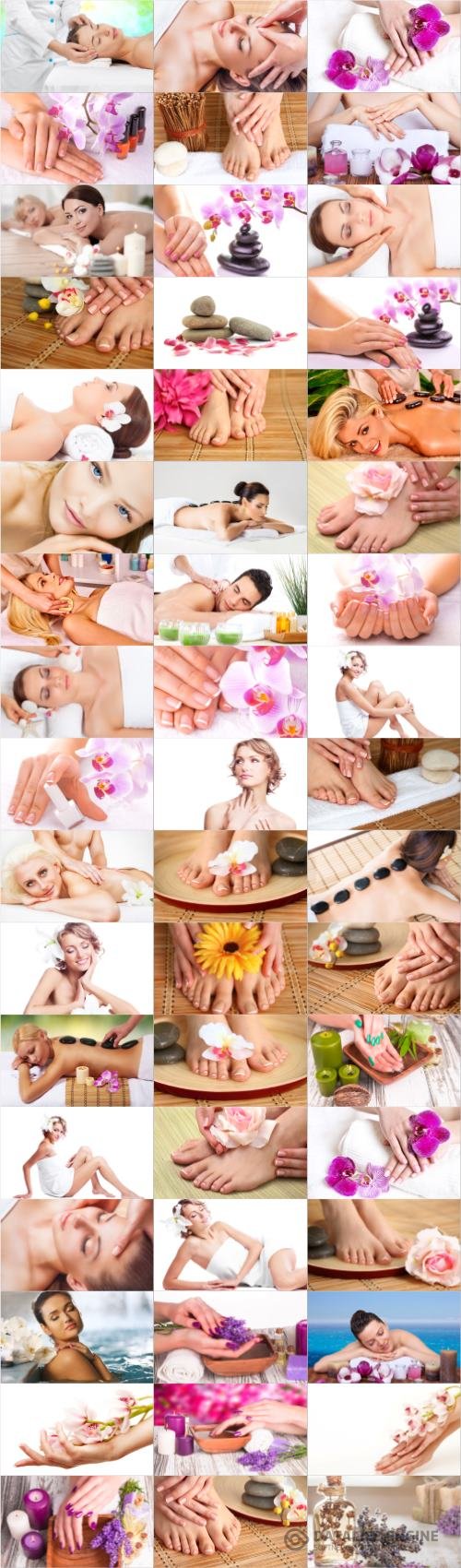 Girls in the spa salon large selection of stock photos