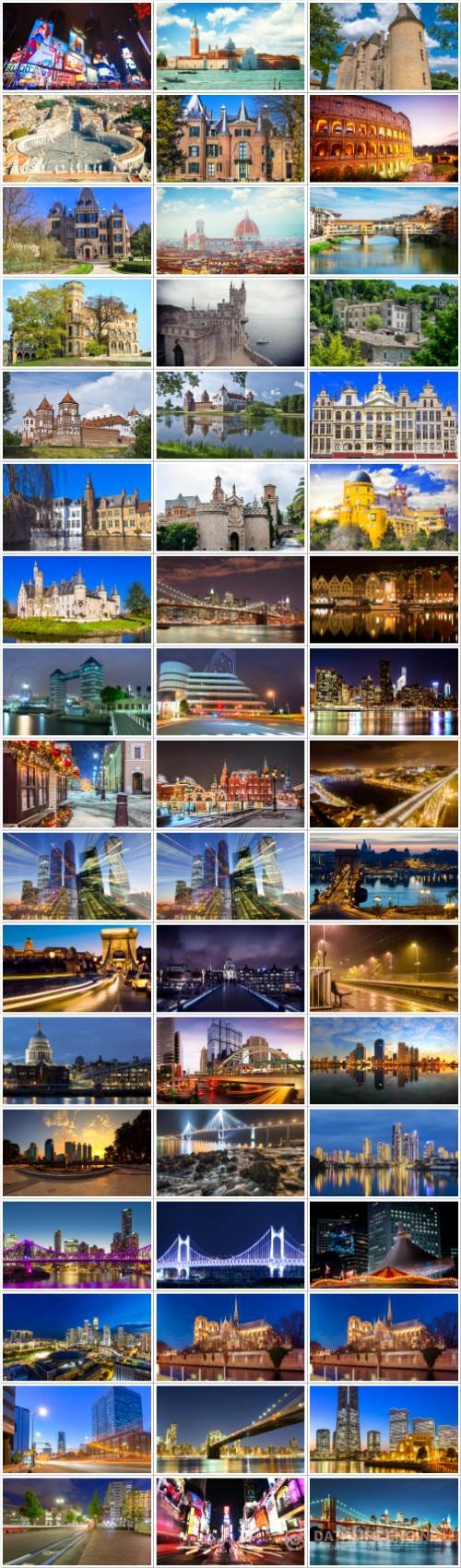 Cities and architecture large selection of stock photos