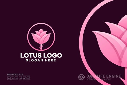 Lotus Gradient Logo Design