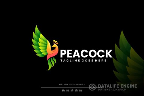 Peacock Gradient Colorful Logo