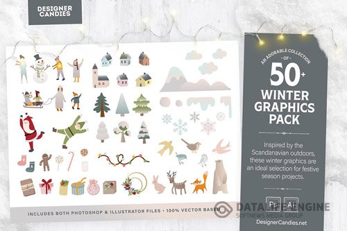 Winter Illustrations & Graphics Pack