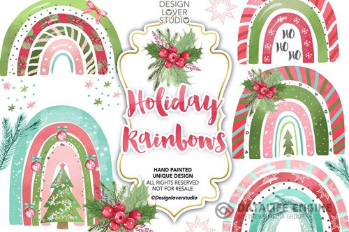 Holiday Rainbow design