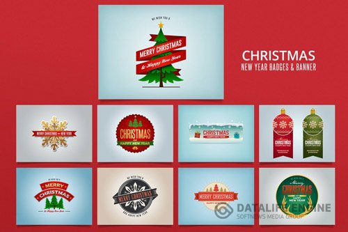 Christmas Badges Banner