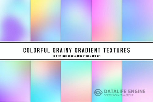 Colorful Grainy Gradient Textures