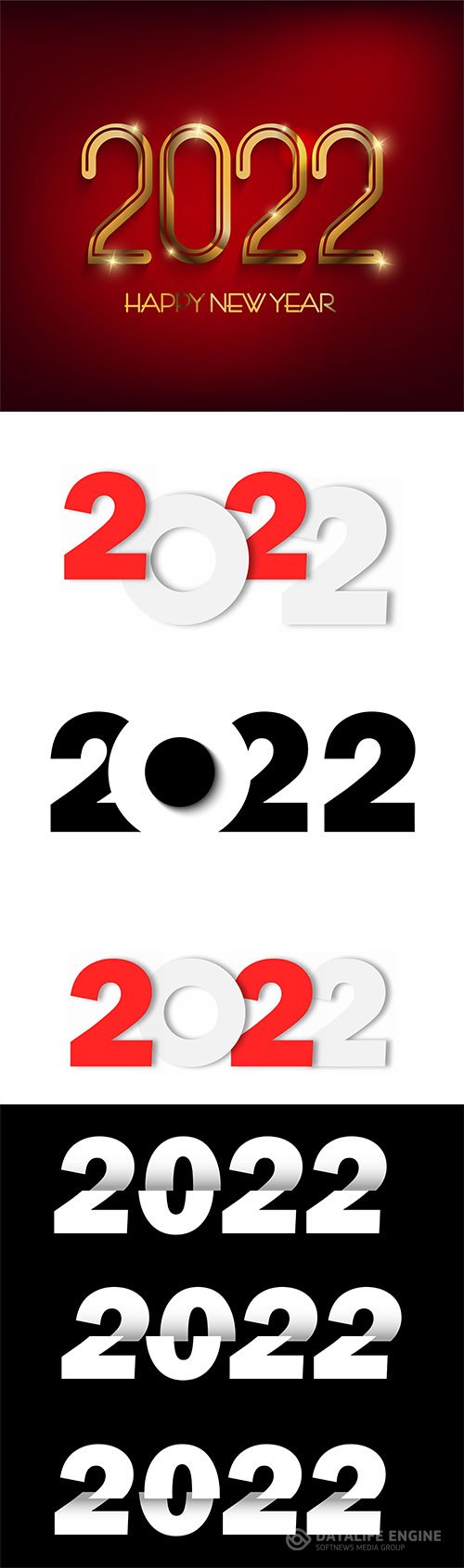 2022 New year, Merry christmas editable text effect premium vector vol 9