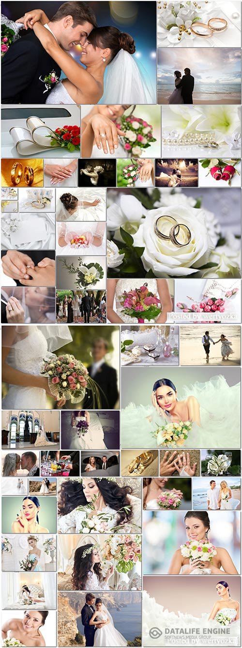 50 Bundle beautiful bride and groom, wedding stock photo vol 6