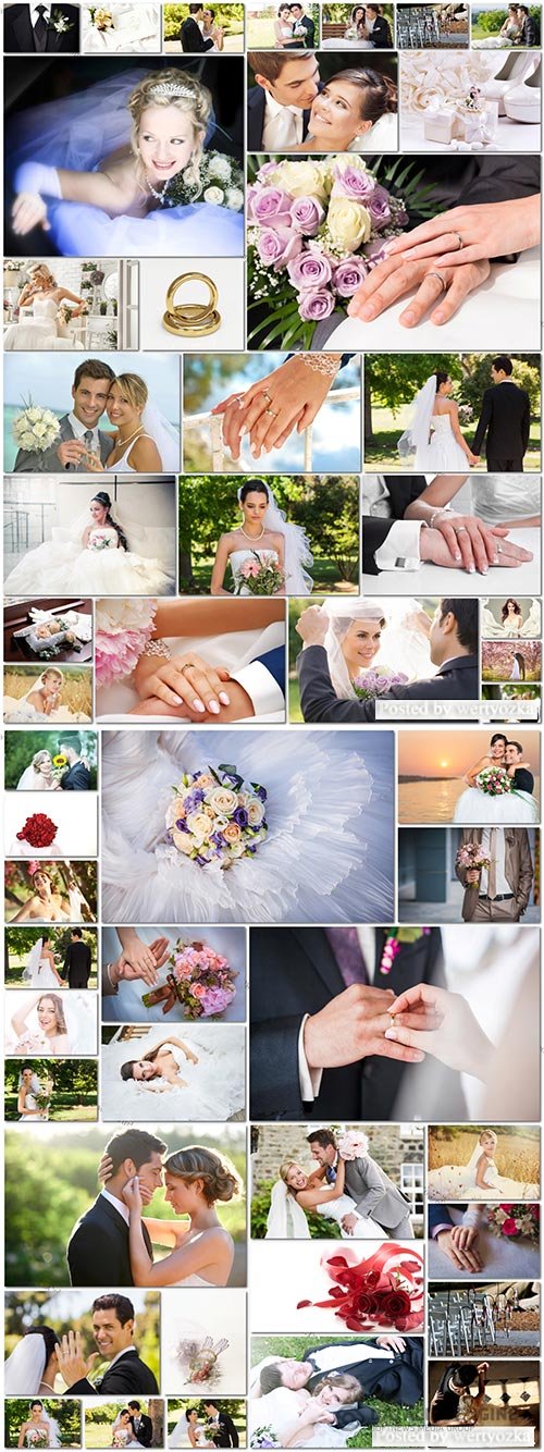 50 Bundle beautiful bride and groom, wedding stock photo vol 3