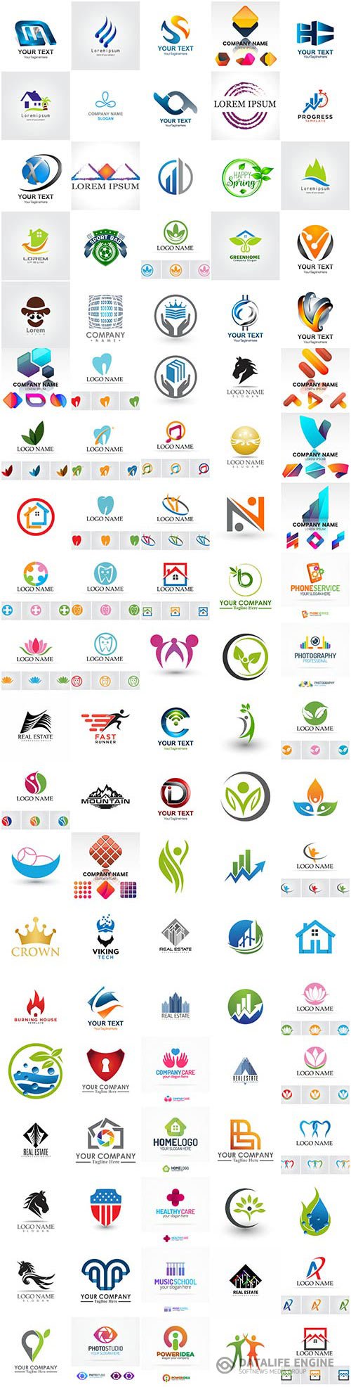 100 Bundle logo  vector design vol 1