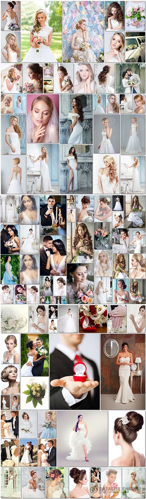 100 Bundle beautiful bride and groom, wedding stock photo vol 8