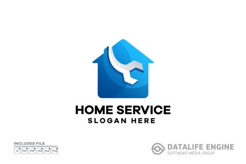 Home Service Gradient Logo Design