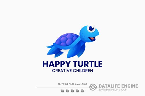 Happy Turtle Gradient Logo