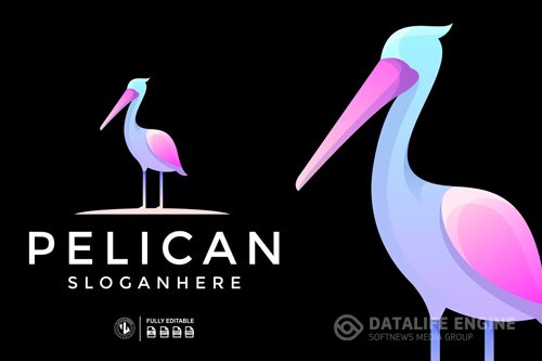 Pelican Gradient Logo Templates