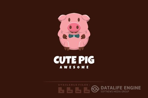 Cute Pig Logo