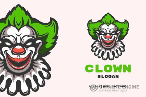 Clown mascot logo