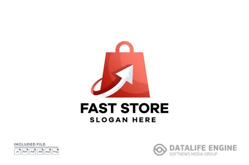 Fast Store Gradient Logo Design